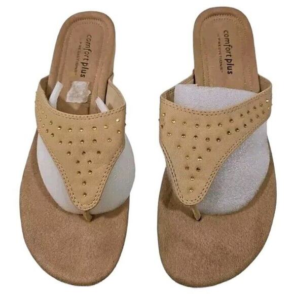 Comfort Plus ~Woman Size 11~ Beige Shoes by Predictions Thongs - Picture 9 of 9